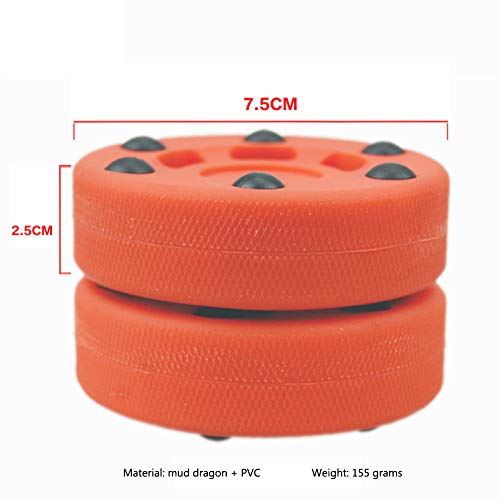 CLIUS ller Hockey Puck Orange Profesional und Ruedas ABS Durable Gh Densidad Accesorios Perfectamente Equilibrio Anti ll Práctica