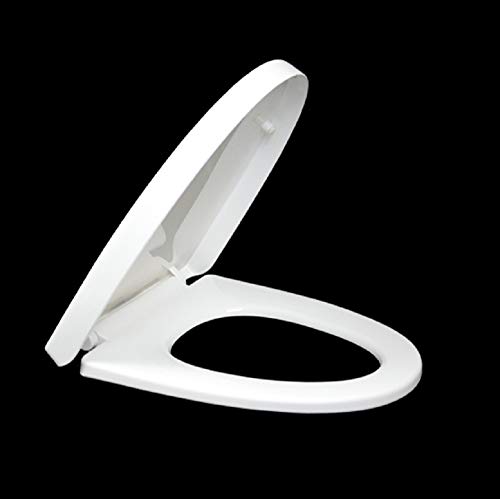 CLOTHES Cierre Suave WC Tapa, Doble botón de liberación rápida WC Tapa es fácil de Limpiar, Universal Gruesa en Forma de U de Asiento de Inodoro, 370x490mm CLOTHES Cierre Suave WC Tapa, Doble botón de liberación rápida WC Tapa es fácil de Limpiar, Universal Gruesa en Forma de U de Asiento de Inodoro, 370x490mm