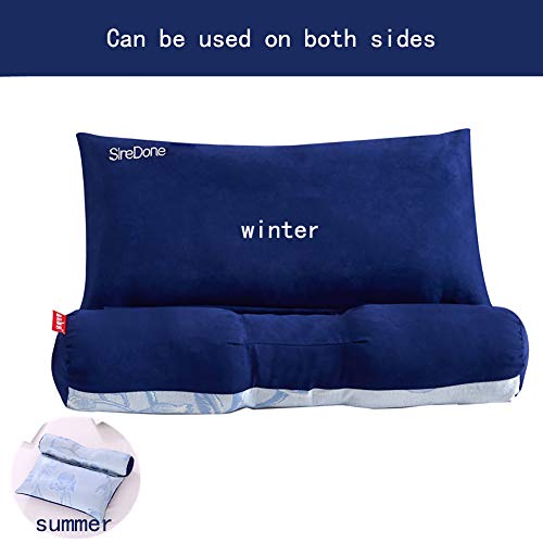 ClothHouse Cassia Almohada Cervical Reparación Espina Cervical Adulto Especial para Dormir Cuello Almohada Corrección Almohada Núcleo Redondo,Blue ClothHouse Cassia Almohada Cervical Reparación Espina Cervical Adulto Especial para Dormir Cuello Almohada Corrección Almohada Núcleo Redondo,Blue