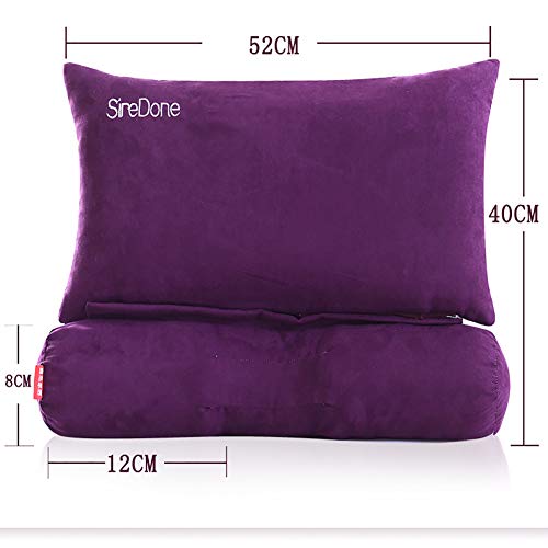 ClothHouse Cassia Almohada Cervical Reparación Espina Cervical Adulto Especial para Dormir Cuello Almohada Corrección Almohada Núcleo Redondo,Purple