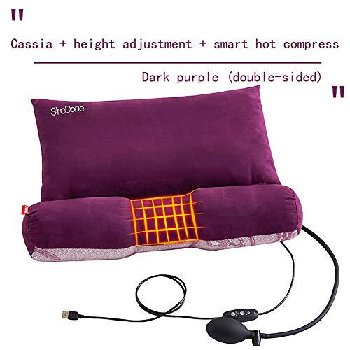 ClothHouse Cassia Almohada Cervical Reparación Espina Cervical Adulto Especial para Dormir Cuello Almohada Corrección Almohada Núcleo Redondo,Purple