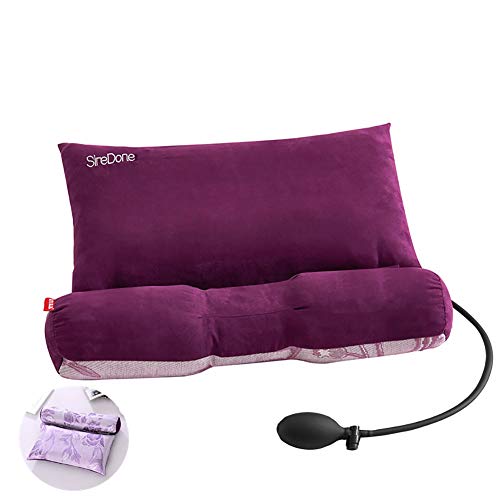 ClothHouse Cassia Almohada Cervical Reparación Espina Cervical Adulto Especial para Dormir Cuello Almohada Corrección Almohada Núcleo Redondo,Purple