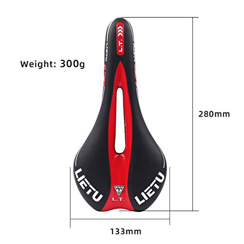 CLOUD POWER Sillín De Bici, Asiento De Bicicleta MTB, Sillín De Bicicleta Hueco Y Ergonómico Cojín Cómod Adecuado para Bicicletas Demontaña Y Bicicletas De Ciudad CLOUD POWER Sillín De Bici, Asiento De Bicicleta MTB, Sillín De Bicicleta Hueco Y Ergonómico Cojín Cómod Adecuado para Bicicletas Demontaña Y Bicicletas De Ciudad