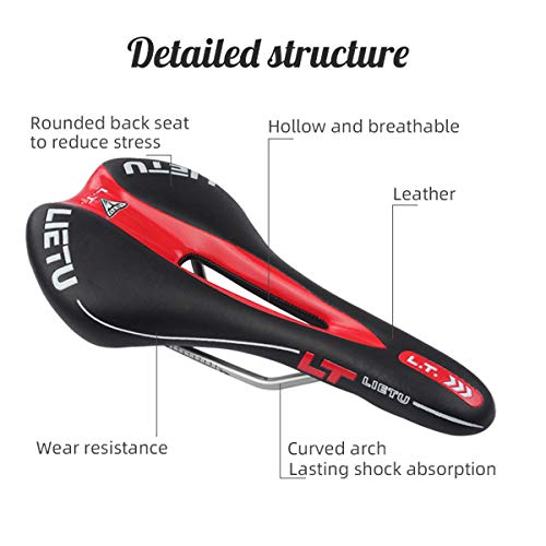 CLOUD POWER Sillín De Bici, Asiento De Bicicleta MTB, Sillín De Bicicleta Hueco Y Ergonómico Cojín Cómod Adecuado para Bicicletas Demontaña Y Bicicletas De Ciudad CLOUD POWER Sillín De Bici, Asiento De Bicicleta MTB, Sillín De Bicicleta Hueco Y Ergonómico Cojín Cómod Adecuado para Bicicletas Demontaña Y Bicicletas De Ciudad