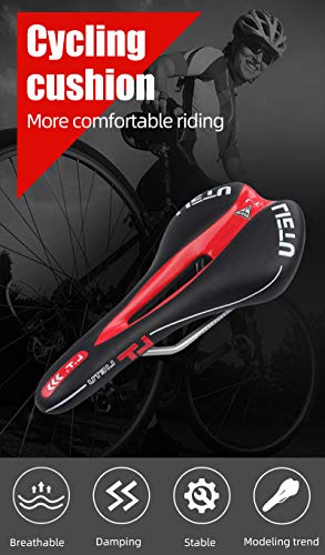 CLOUD POWER Sillín De Bici, Asiento De Bicicleta MTB, Sillín De Bicicleta Hueco Y Ergonómico Cojín Cómod Adecuado para Bicicletas Demontaña Y Bicicletas De Ciudad CLOUD POWER Sillín De Bici, Asiento De Bicicleta MTB, Sillín De Bicicleta Hueco Y Ergonómico Cojín Cómod Adecuado para Bicicletas Demontaña Y Bicicletas De Ciudad