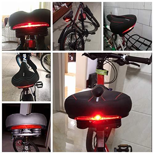 CLOUD POWER Sillín De Bicicleta Asiento De Bicicleta Sillín De Bicicleta Hueco Y Ergonómico con Luz Trasera Bici, Impermeable Y Transpirable, para MTB, Mountain, Ciudad Bicicletas,B CLOUD POWER Sillín De Bicicleta Asiento De Bicicleta Sillín De Bicicleta Hueco Y Ergonómico con Luz Trasera Bici, Impermeable Y Transpirable, para MTB, Mountain, Ciudad Bicicletas,B