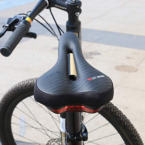 CLOUD POWER Sillín De Bicicleta Asiento De Bicicleta Sillín De Bicicleta Hueco Y Ergonómico con Luz Trasera Bici, Impermeable Y Transpirable, para MTB, Mountain, Ciudad Bicicletas CLOUD POWER Sillín De Bicicleta Asiento De Bicicleta Sillín De Bicicleta Hueco Y Ergonómico con Luz Trasera Bici, Impermeable Y Transpirable, para MTB, Mountain, Ciudad Bicicletas