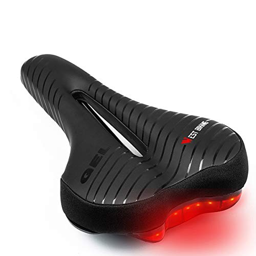 CLOUD POWER Sillín De Bicicleta Asiento De Bicicleta Sillín De Bicicleta Hueco Y Ergonómico con Luz Trasera Bici, Impermeable Y Transpirable, para MTB, Mountain, Ciudad Bicicletas CLOUD POWER Sillín De Bicicleta Asiento De Bicicleta Sillín De Bicicleta Hueco Y Ergonómico con Luz Trasera Bici, Impermeable Y Transpirable, para MTB, Mountain, Ciudad Bicicletas