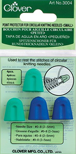 Clover Point Protectors For Circular Knitting Needles-4/Pkg For Sizes 0-8 Clover Point Protectors For Circular Knitting Needles-4/Pkg For Sizes 0-8