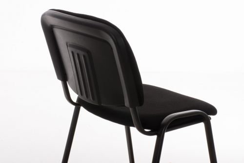 CLP Silla de Visitas Ken en Tela I Silla de Conferencias Apilable I Silla de Reuniones con Capacidad máx. 120 kg I Color: Negro CLP Silla de Visitas Ken en Tela I Silla de Conferencias Apilable I Silla de Reuniones con Capacidad máx. 120 kg I Color: Negro