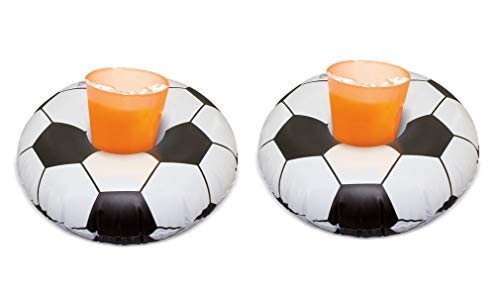 Club Nautico Pack 2 Unidades Porta Bebidas Hinchable Modelo Balón Pelota fútbol