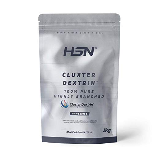 Cluster Dextrin (Ciclodextrinas) de HSN | Batido de Hidratos de Carbono para un Rendimiento Superior y Recuperación Óptima, Sin Azúcares | Vegano, Sin Gluten, Sin Lactosa, Sin Sabor, 1000 gr