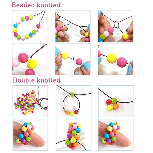 CMJL Niños Bricolaje Conjunto de Cuentas,Juguete de Cuentas de Niños DIY,Pulseras Collares de Joyas para Niñas Cuentas para la Fabricación de Joyas para Niños