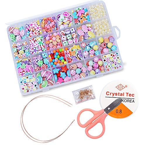 CMJL Niños Bricolaje Conjunto de Cuentas,Juguete de Cuentas de Niños DIY,Pulseras Collares de Joyas para Niñas Cuentas para la Fabricación de Joyas para Niños CMJL Niños Bricolaje Conjunto de Cuentas,Juguete de Cuentas de Niños DIY,Pulseras Collares de Joyas para Niñas Cuentas para la Fabricación de Joyas para Niños