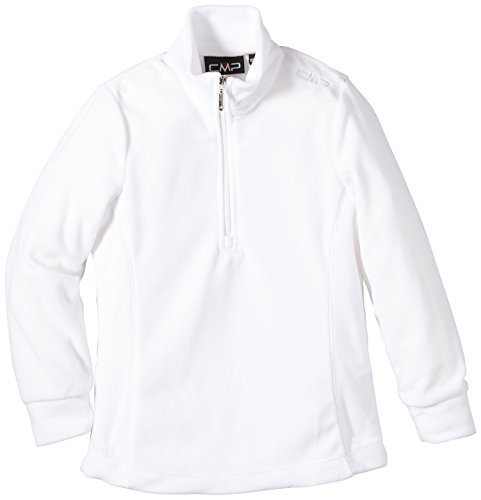 CMP Fleeceshirt - Sudadera para niña, color blanco, talla 98 cm