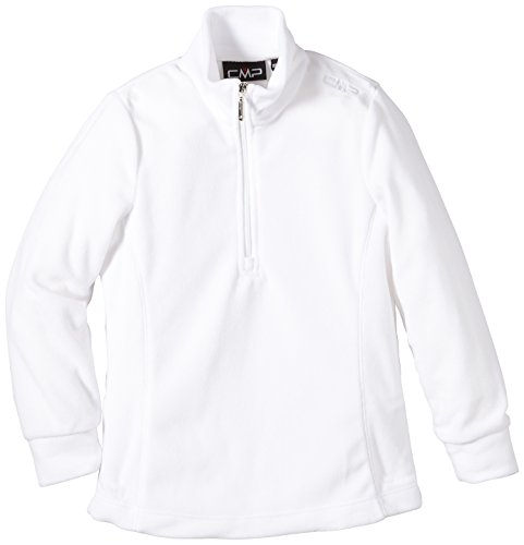 CMP Fleeceshirt - Sudadera para niña, color blanco, talla 98 cm CMP Fleeceshirt - Sudadera para niña, color blanco, talla 98 cm