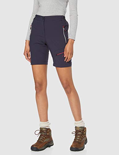 CMP - Pantalones Desmontables para Mujer, Todo el año, Pantalones Desmontables, Mujer, Color Azul/Negro, tamaño 40 CMP - Pantalones Desmontables para Mujer, Todo el año, Pantalones Desmontables, Mujer, Color Azul/Negro, tamaño 40