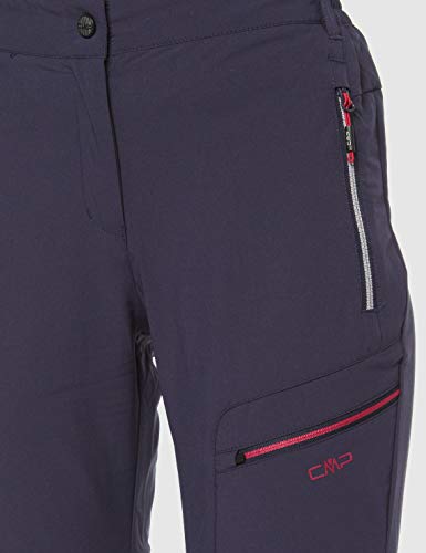 CMP - Pantalones Desmontables para Mujer, Todo el año, Pantalones Desmontables, Mujer, Color Azul/Negro, tamaño 40