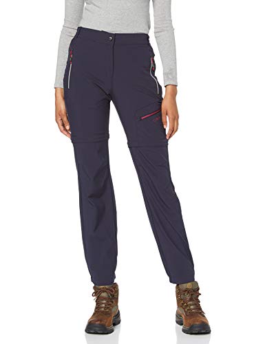CMP - Pantalones Desmontables para Mujer, Todo el año, Pantalones Desmontables, Mujer, Color Azul/Negro, tamaño 40