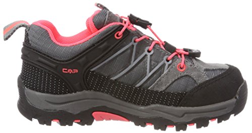 CMP Rigel, Zapatos de Low Rise Senderismo Unisex Niños, Gris (Grey-Red Fluo), 32 EU