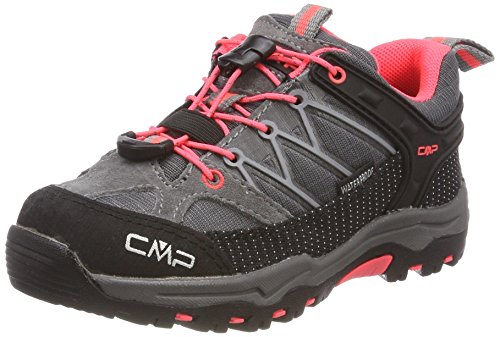 CMP Rigel, Zapatos de Low Rise Senderismo Unisex Niños, Gris (Grey-Red Fluo), 32 EU