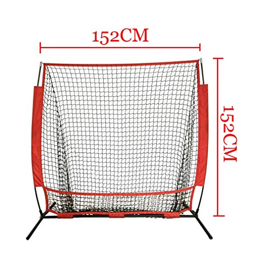 CN-WSC Red de Entrenamiento para Béisbol Red de Entrenamiento de Bateo, Red de Entrenamiento con Bolsa de Transporte con Zona de Huelga Golpear Bateo Catching Lanzador 5 * 5ft