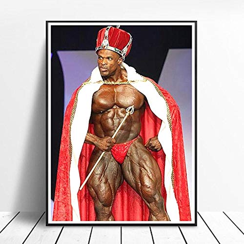 CNHNWJ Múltiple tamaño Ronnie Coleman Póster Hogar Gimnasio Decoracion Pared Arte Inspiración Músculo Entrenamiento Ronnie Coleman Fitness Cuadros Impresión Lienzo Pinturas