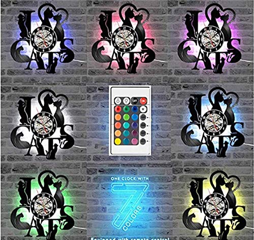 CNLSZM Retro Vinyl Wall Clock Fitness Art Theme Vinyl Mute Wall Clock Decoración Moderna del Hogar-with LED CNLSZM Retro Vinyl Wall Clock Fitness Art Theme Vinyl Mute Wall Clock Decoración Moderna del Hogar-with LED