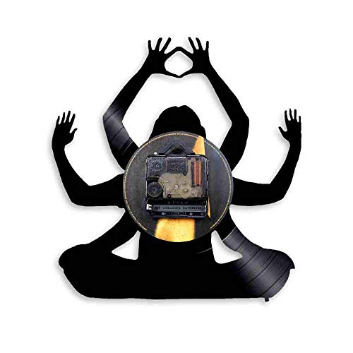 CNLSZM Yoga Studio Wall Art Decor Clock Body-Building Sport Vinyl Record Reloj De Pared Fitness Yoga Reloj De Pared Yoga Lover No Led CNLSZM Yoga Studio Wall Art Decor Clock Body-Building Sport Vinyl Record Reloj De Pared Fitness Yoga Reloj De Pared Yoga Lover No Led