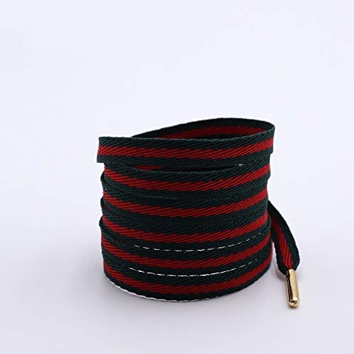 CNSD Shoestrings Capa 8 mm Verde Rojo Correas Cinta Cordones de poliéster Plana Cordones Individuales con Puntas de plástico for los Zapatos de Las Zapatillas de Deporte CNSD Shoestrings Capa 8 mm Verde Rojo Correas Cinta Cordones de poliéster Plana Cordones Individuales con Puntas de plástico for los Zapatos de Las Zapatillas de Deporte