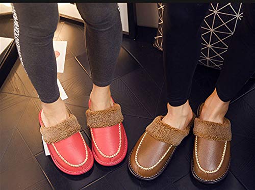 CNZXCO Zapatos de jardín a Prueba de Agua Zapatos de jardín para Mujer Invierno Impermeable Impermeable Antideslizante casero Zapatillas Calientes alineados Zapatos de Nieve Zapatos