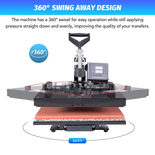 CO-Z Prensa de Calor 30 X 38CM Impresora para Camisetas con Control Digital Dual Máquina Plancha Termica Sublimacion Giratoria de 360 Grados (30 x 38 cm) CO-Z Prensa de Calor 30 X 38CM Impresora para Camisetas con Control Digital Dual Máquina Plancha Termica Sublimacion Giratoria de 360 Grados (30 x 38 cm)
