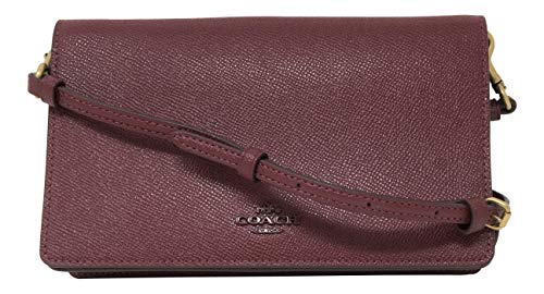 Coach Hayden - Bolso plegable con correa ajustable, piel, color burdeos, 20 x 12 x 4 cm Coach Hayden - Bolso plegable con correa ajustable, piel, color burdeos, 20 x 12 x 4 cm