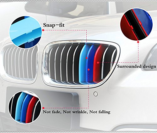 Cobear M-Colore Franjas Decorativas para Parrilla Delantera para 5 Series E60 525i 528i 530i 535i 545i 550i 2004-2010 3 Piezas (11 Varillas) Cobear M-Colore Franjas Decorativas para Parrilla Delantera para 5 Series E60 525i 528i 530i 535i 545i 550i 2004-2010 3 Piezas (11 Varillas)