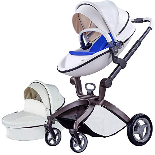 Cochecito de bebé Hot Mom 2 en 1 con Sillas de paseo, 2020 Lifestyle F22 con 2 piezas - Blanc