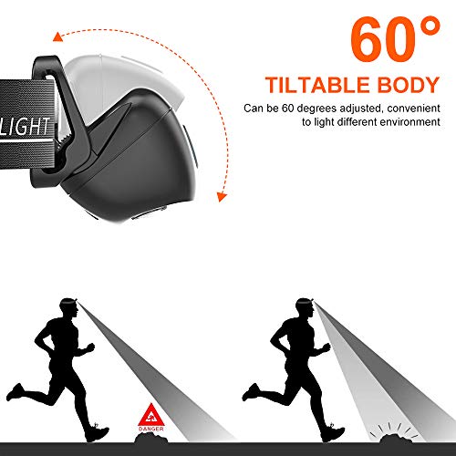 Cocoda Linterna Frontal, Frontal LED USB Recargables con 5 Modos de Luz, 200 Lúmenes, Impermeable IPX4 para Niños y Adultos, Ajustable Linterna Cabeza con Luz Roja para Correr, Acampar, Senderismo Cocoda Linterna Frontal, Frontal LED USB Recargables con 5 Modos de Luz, 200 Lúmenes, Impermeable IPX4 para Niños y Adultos, Ajustable Linterna Cabeza con Luz Roja para Correr, Acampar, Senderismo