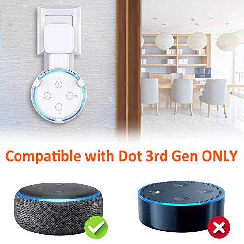 Cocoda Soporte de Pared para Dot 3.ª Generación,Altavoces Doméstico Inteligentes Accesorios (Blanco) Cocoda Soporte de Pared para Dot 3.ª Generación,Altavoces Doméstico Inteligentes Accesorios (Blanco)