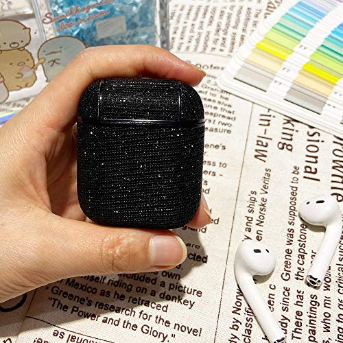 Cocomii Funda de piel con purpurina para AirPods de policarbonato, delgada, brillante, de policarbonato duro, con llavero, brillante, brillante, con lentejuelas, compatible con Apple AirPods (negro) Cocomii Funda de piel con purpurina para AirPods de policarbonato, delgada, brillante, de policarbonato duro, con llavero, brillante, brillante, con lentejuelas, compatible con Apple AirPods (negro)