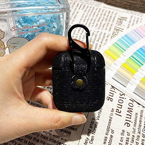Cocomii Funda de piel con purpurina para AirPods de policarbonato, delgada, brillante, de policarbonato duro, con llavero, brillante, brillante, con lentejuelas, compatible con Apple AirPods (negro) Cocomii Funda de piel con purpurina para AirPods de policarbonato, delgada, brillante, de policarbonato duro, con llavero, brillante, brillante, con lentejuelas, compatible con Apple AirPods (negro)