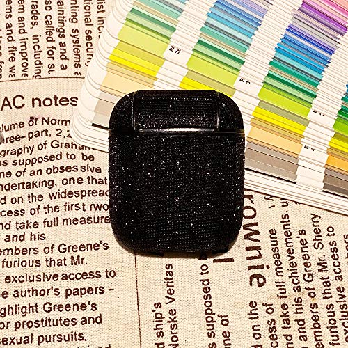Cocomii Funda de piel con purpurina para AirPods de policarbonato, delgada, brillante, de policarbonato duro, con llavero, brillante, brillante, con lentejuelas, compatible con Apple AirPods (negro) Cocomii Funda de piel con purpurina para AirPods de policarbonato, delgada, brillante, de policarbonato duro, con llavero, brillante, brillante, con lentejuelas, compatible con Apple AirPods (negro)
