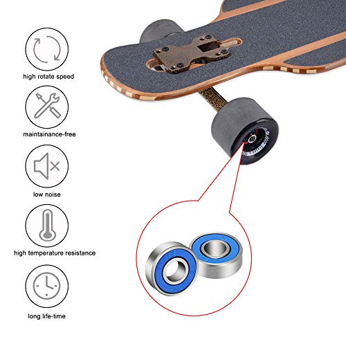 CODIRATO 20 PCS Antifricción para Monopatín 608rs, Cojinetes de Patines de Rueda ABEC-9 Miniatura Radial Rodamientos para Monopatines, Patines (8mm x 22mm x 7mm) CODIRATO 20 PCS Antifricción para Monopatín 608rs, Cojinetes de Patines de Rueda ABEC-9 Miniatura Radial Rodamientos para Monopatines, Patines (8mm x 22mm x 7mm)