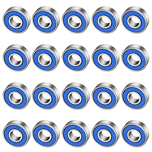 CODIRATO 20 PCS Antifricción para Monopatín 608rs, Cojinetes de Patines de Rueda ABEC-9 Miniatura Radial Rodamientos para Monopatines, Patines (8mm x 22mm x 7mm) CODIRATO 20 PCS Antifricción para Monopatín 608rs, Cojinetes de Patines de Rueda ABEC-9 Miniatura Radial Rodamientos para Monopatines, Patines (8mm x 22mm x 7mm)