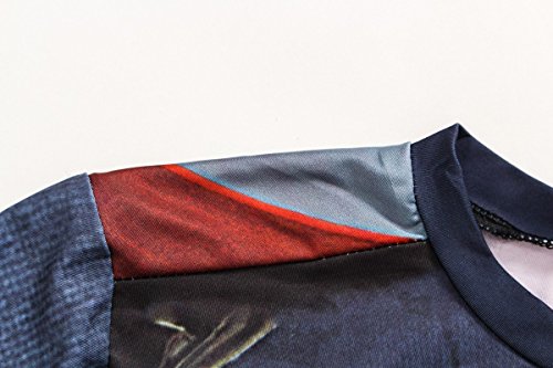Cody Lundin® - Camiseta deportiva de manga corta para mujer, fitness, running, yoga, danza, diseño del superhéroe Capitán América, Capt America B Cody Lundin® - Camiseta deportiva de manga corta para mujer, fitness, running, yoga, danza, diseño del superhéroe Capitán América, Capt America B