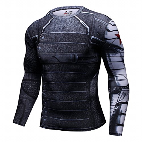 Cody Lundin® de los Hombres Compresión Deporte Apretado Camisa Winter Warrior Cosplay Manga Larga Rutina Ejercicio Camiseta (L) Cody Lundin® de los Hombres Compresión Deporte Apretado Camisa Winter Warrior Cosplay Manga Larga Rutina Ejercicio Camiseta (L)