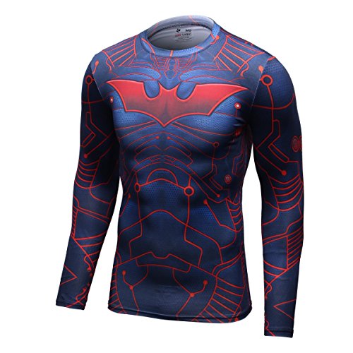 Cody Lundin Hombre de Aptitud de Apretado Culturismo Hombres Manga Larga Camiseta Slim Deporte al Aire Libre t-Shirt (M, Bat-b) Cody Lundin Hombre de Aptitud de Apretado Culturismo Hombres Manga Larga Camiseta Slim Deporte al Aire Libre t-Shirt (M, Bat-b)