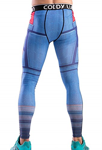 Cody Lundin Impreso Polainas Masculina de película héroe Logo Hombres Pantalones Largos Fitness Culturismo Apretado (L, Color-e)