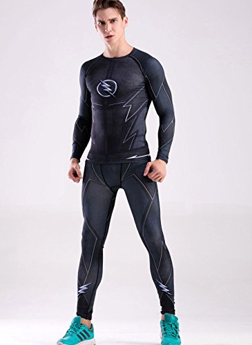 Cody Lundin Impreso Polainas Masculina de película héroe Logo Hombres Pantalones Largos Fitness Culturismo Apretado (XL, Color-c)