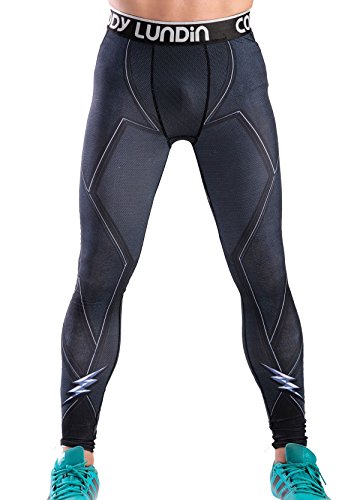 Cody Lundin Impreso Polainas Masculina de película héroe Logo Hombres Pantalones Largos Fitness Culturismo Apretado (XL, Color-c)