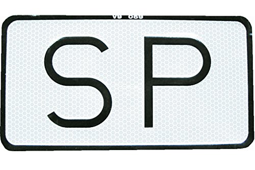 Cofan 199014 - Placa"sp" v-9 servicio publico 22.5x12mm.