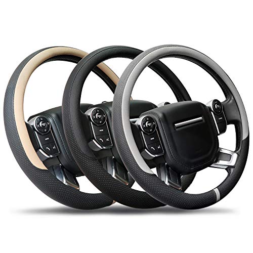 COFIT Cubierta de Volante de Cuero Transpirable y Antideslizante de Microfibra de Cuero L 39.5-41cm Negro COFIT Cubierta de Volante de Cuero Transpirable y Antideslizante de Microfibra de Cuero L 39.5-41cm Negro